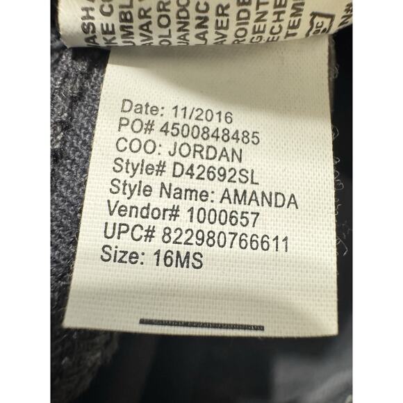 Gloria Vanderbilt Amanda Women’s Original Slimming Jeans Tapered Size 16 Short - Picture 8 of 13